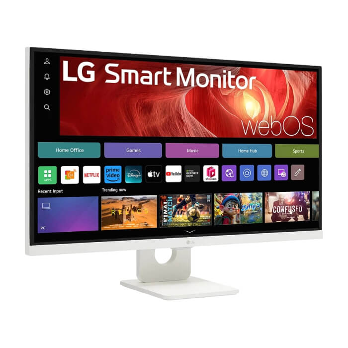 LG 27U731SA-W, 27" IPS Smart webOS23, 5ms, 1000:1, 350cd/m, FHD 3840 x 2160, ThinQ, DCI-P3 90%, HDR 10, HDMI, USB Type-C , Bluetooth, Speacers 5W x 2, Tilt, White ID 90590 (тъмнейл - 2)