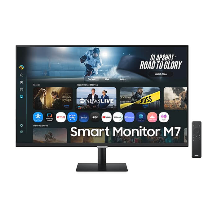 Samsung LS32FM700 32" VA LED, SMART 3840x2160 3xUSB 2.0, 2xHDMI 1.4, Wi-Fi 5, Bluetooth, Speakers, Black ID 91157 (тъмнейл - 2)