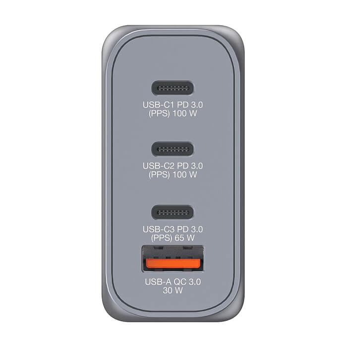 Verbatim GNC-100 GaN Charger 4 Port 100W USB A/C (EU/UK/US) ID 75226 (тъмнейл - 2)