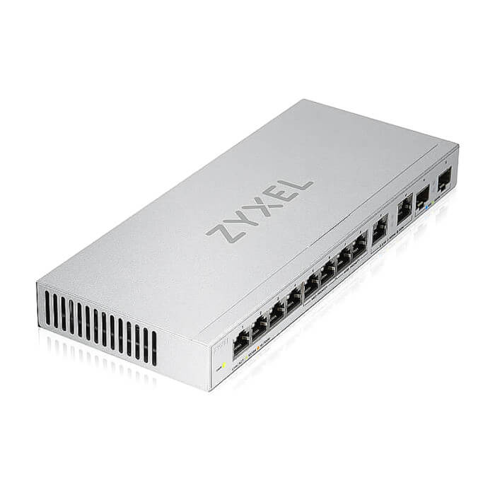ZyXEL XGS1010-12 v2, 12-Port Gigabit Unmanaged Switch with 8-Port 1G + 2-Port 2.5G + 2-Port SFP+ (тъмнейл - 4)