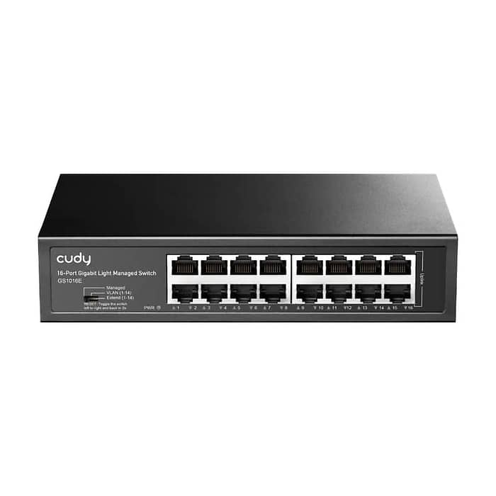Cudy GS1016E 16-Port Gigabit Light Managed Switch, 16 Gigabit RJ45 Ports, Rack-mountable Steel Case на супер цена от GT Computers Cudy GS1016E 16-Port Gigabit Light Managed Switch, 16 Gigabit RJ45 Ports, Rack-mountable Steel Case на супер цена