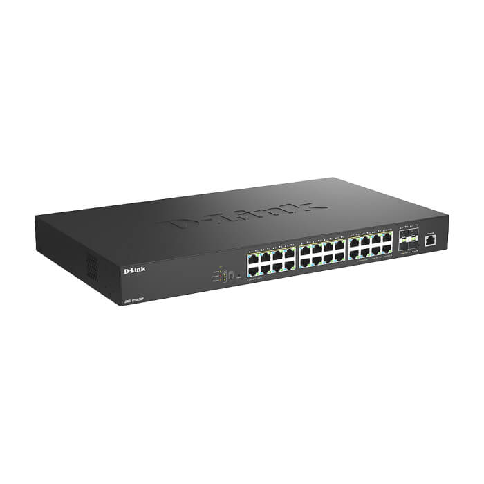 D-Link 24 Ports 2.5Gbps PoE(90W)+ 4 Ports 10G SFP+ Smart Managed Switch (тъмнейл - 2)