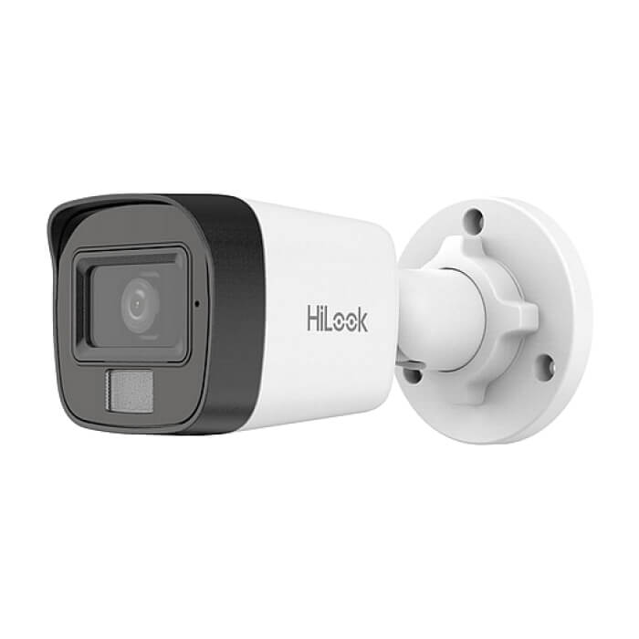 Hi-Look 2 MP Smart Hybrid Light MD 2.0 Fixed Bullet Network Camera, 2.8mm, F1.6, IR,White Light up to 30m, H.265+, IP67, Digital WDR, 3D DNR, Built-in Microphone, 12Vdc/PoE 6.5W ID 88058 (тъмнейл - 2)