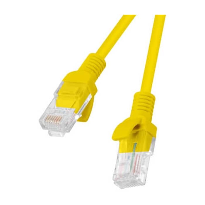 Кабел - Lanberg patch cord CAT.5E 0.5m, yellow ID 72288 на супер цена