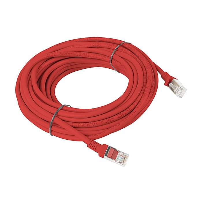 Кабел - Lanberg patch cord CAT.5E 10m, red ID 72242 (тъмнейл - 2)