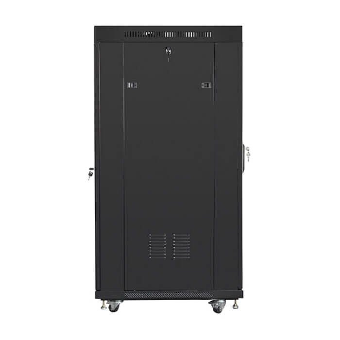 Lanberg rack cabinet 19" free-standing 27U / 600x800 self-assembly flat pack with mesh door LCD, black ID 71918 (тъмнейл - 5)
