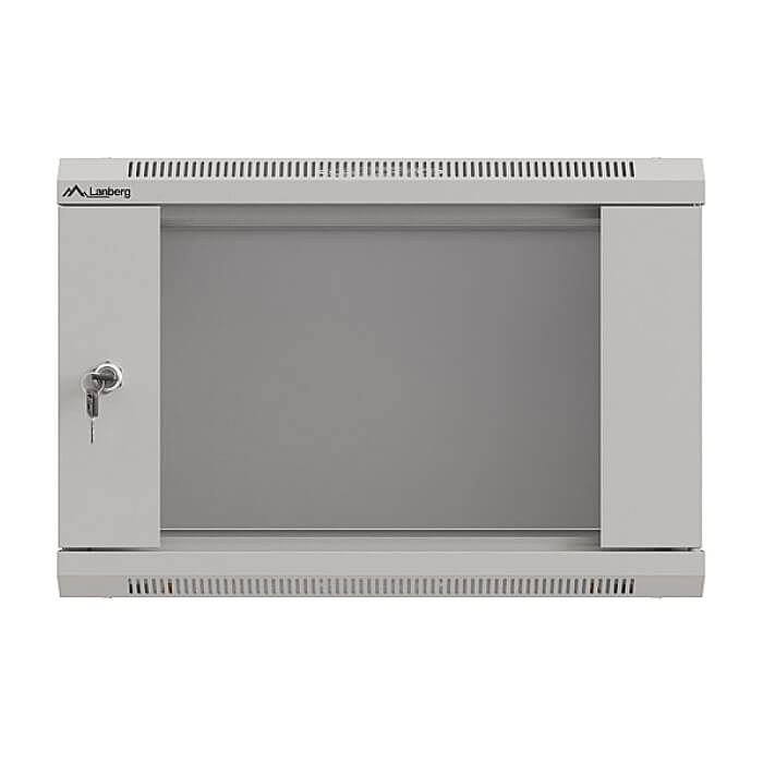 Lanberg rack cabinet 19" wall-mount 6U/540x350 (flat pack) with glass door grey ID 87607 на супер цена от GT Computers Lanberg rack cabinet 19" wall-mount 6U/540x350 (flat pack) with glass door grey ID 87607 на супер цена