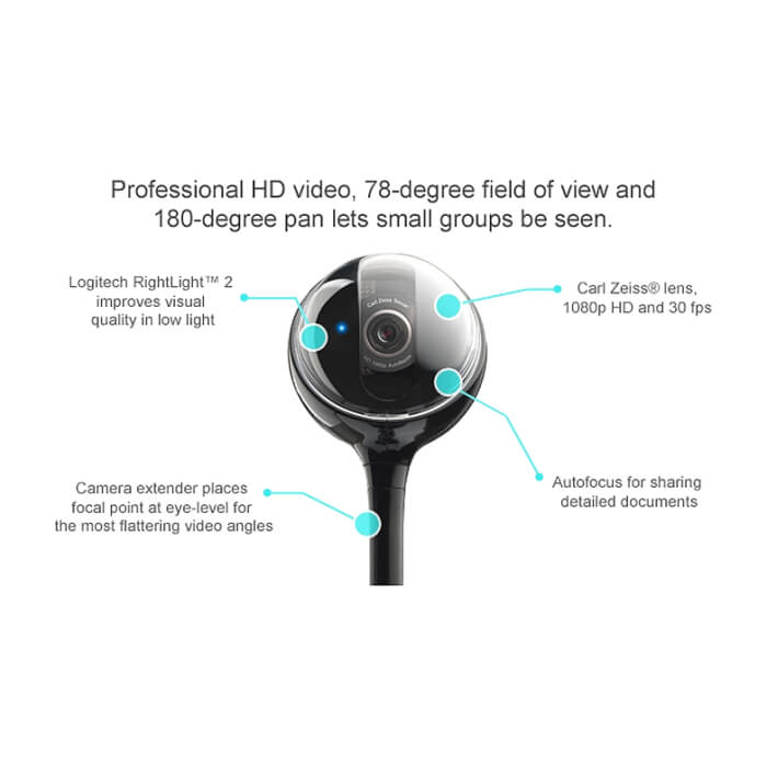 Logitech BCC950 AIO ConferenceCam, Full HD, Up To 4 Seats, Remote Control, Black ID 71192 (тъмнейл - 5)