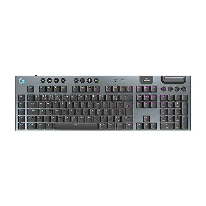 Logitech G915 X LIGHTSPEED Low-Profile Wireless Gaming Keyboard - Black US International Clicky на супер цена