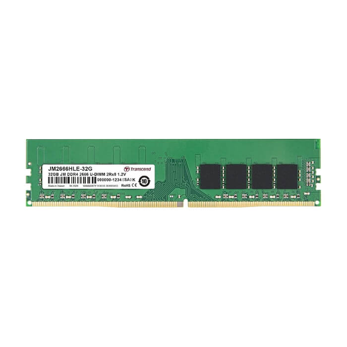 Transcend 32GB JM DDR4 2666Mhz U-DIMM 2Rx8 2Gx8 CL19 1.2V ID 63926 на супер цена