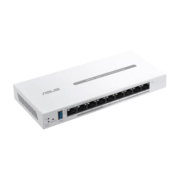 Asus Business Gigabit PoE+ VPN Wired Router, ExpertWiFi EBG19P, 8 PoE+ ports, 123W, 1 gigabit WAN+2 gigabit WAN/LAN, USB 3.2, PoE centralized control, SDN, guest portal, Multi-WAN, (тъмнейл - 2)