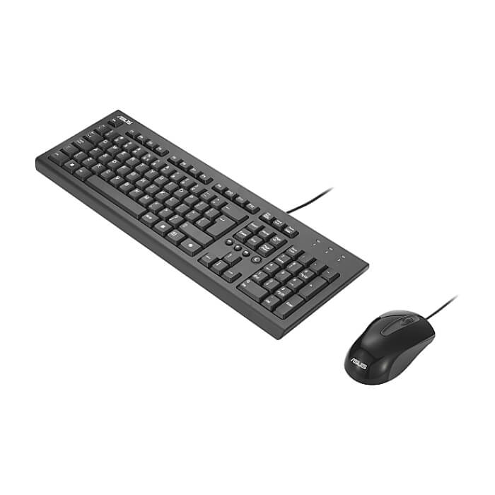 Asus U2000 KEYBOARD+MOUSE/BK/UI//WIN11/COPILOT, Wired, Black (тъмнейл - 2)