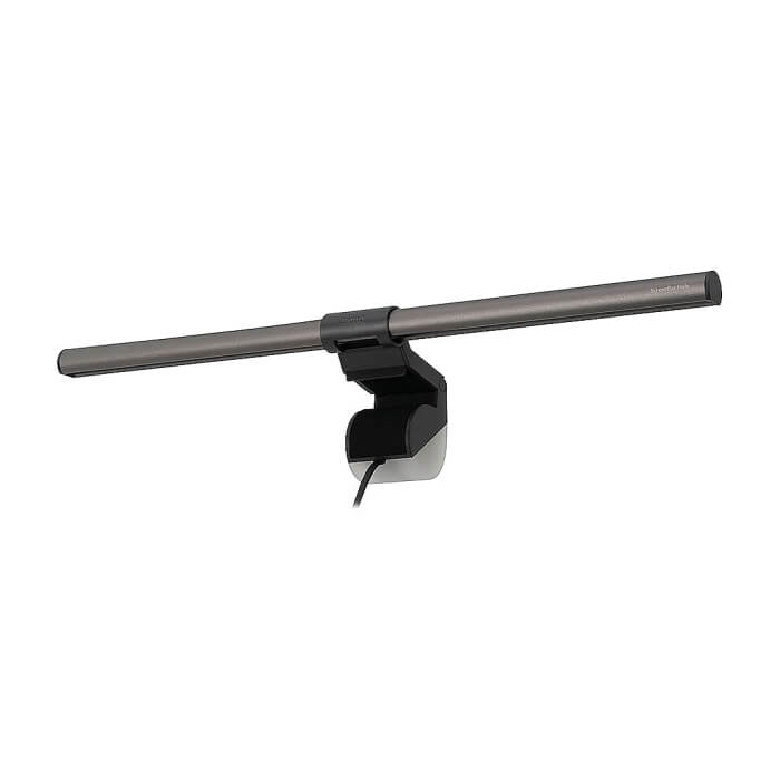 BenQ Halo Light ScreenBar e-Reading lamp Light Source Dual Color LED, Color Rendering Index>95, Center Illuminance 800lux (Height 45cm), Color Temp.2700K~6500K, Lighting Cover. (At 500 Lux) 60x40cm, USB Power, Aluminum alloy, Silver ID 66624 (тъмнейл - 2)