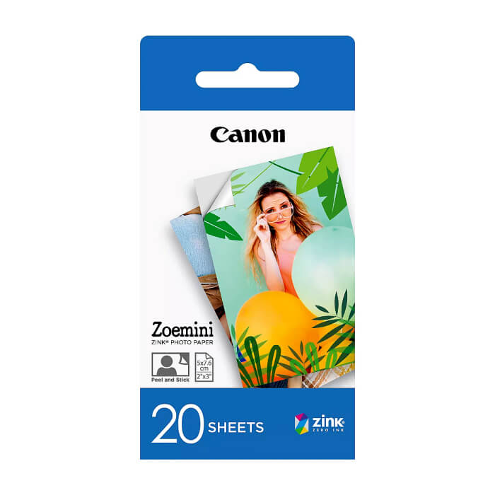 Canon Zink Paper ZP-203020S 20 Sheets (5 x 7.6 cm) for Zoemini Portable Printer ID 76932 на супер цена