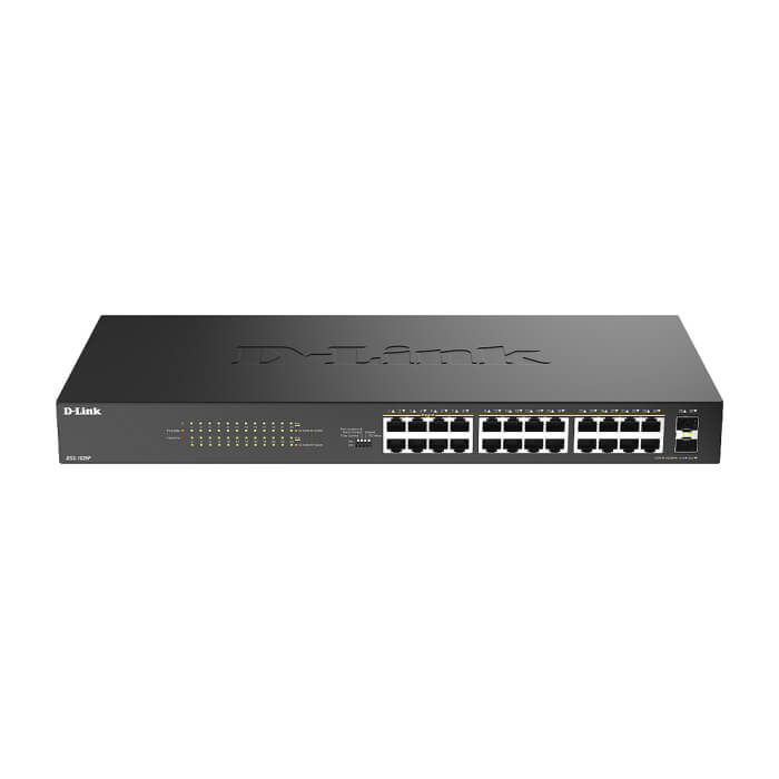D-Link 24-Port Desktop Gigabit PoE Switch with 2 x 100/1000Mbps Combo Ports на супер цена