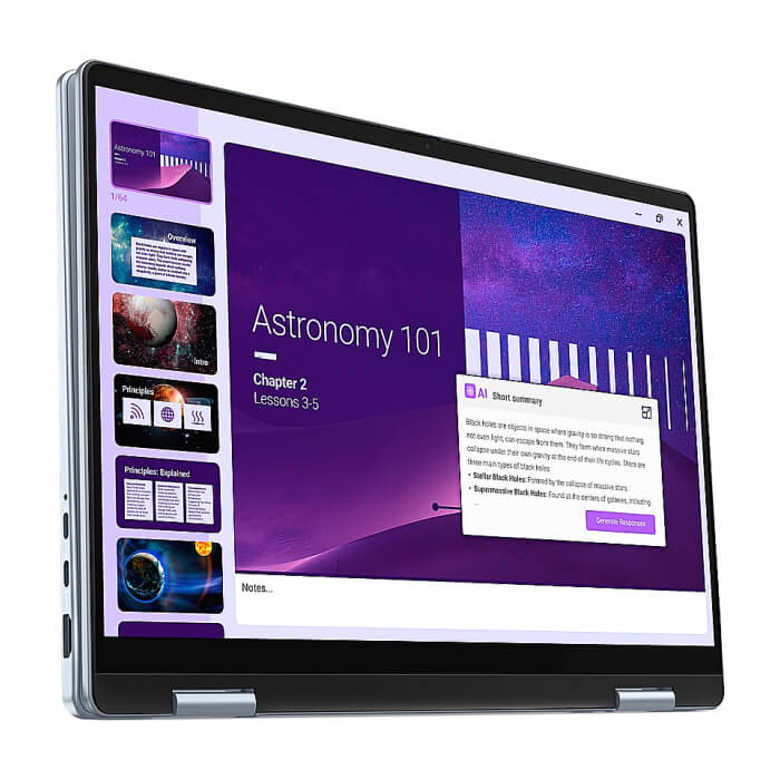Dell 14 Plus 2-in-1 DB04250, Intel Ultra 7 256V (47 TOPS NPU, 8 cores, up to 4.8 GHz), 14" 16:10 FHD+(1920x1200) Touch 300nits WVA AG, 16GB, LPDDR5X, 8533MT/s (onboard), 512GB ID 88174 (тъмнейл - 5)