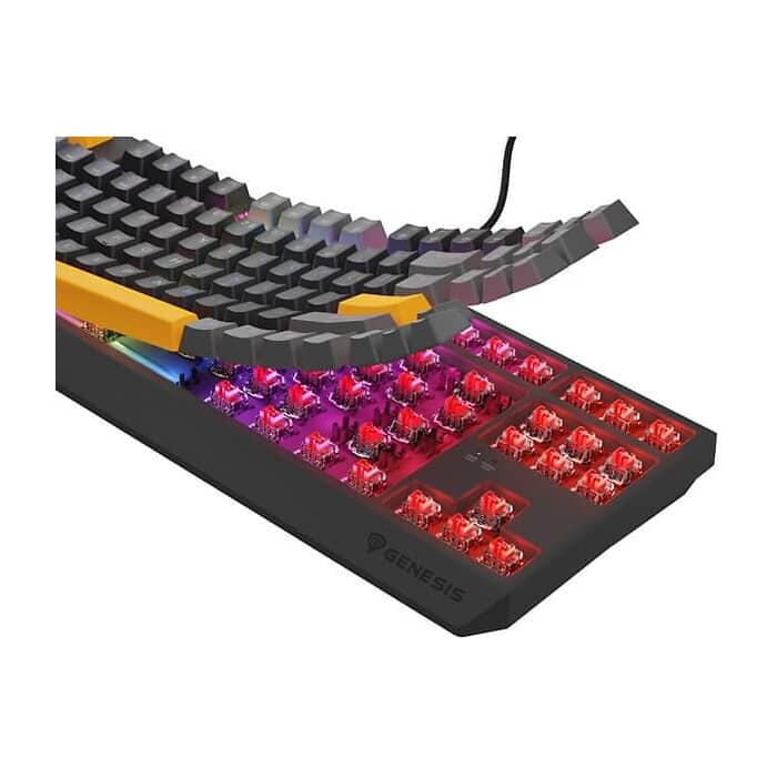 Genesis Gaming Keyboard Thor 230 TKL Anchor Gray Positive US RGB Mechanical Outemu Red (тъмнейл - 5)
