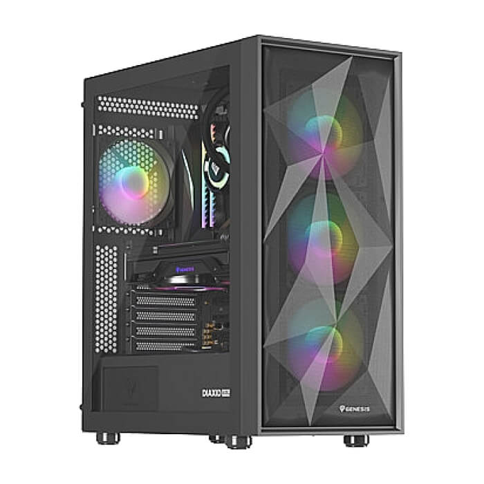 Genesis PC Case DIAXID 605 RGB Mini Tower Window, Black ID 76821 на супер цена от GT Computers Genesis PC Case DIAXID 605 RGB Mini Tower Window, Black ID 76821 на супер цена