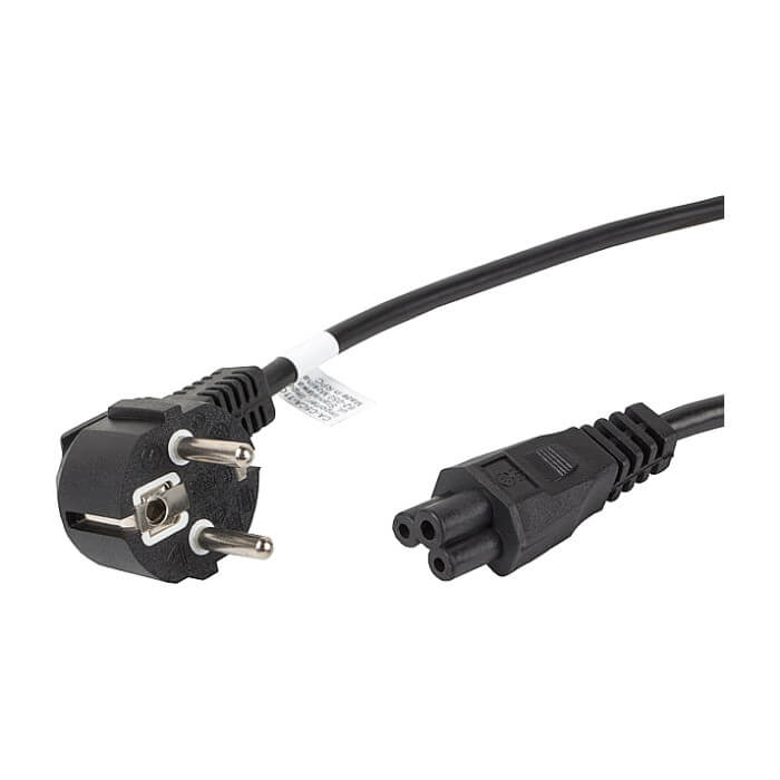 Кабел - Lanberg CEE 7/7 (MICKEY) -> IEC 320 C5 power cord 1.8m VDE, black ID 72489 (тъмнейл - 4)