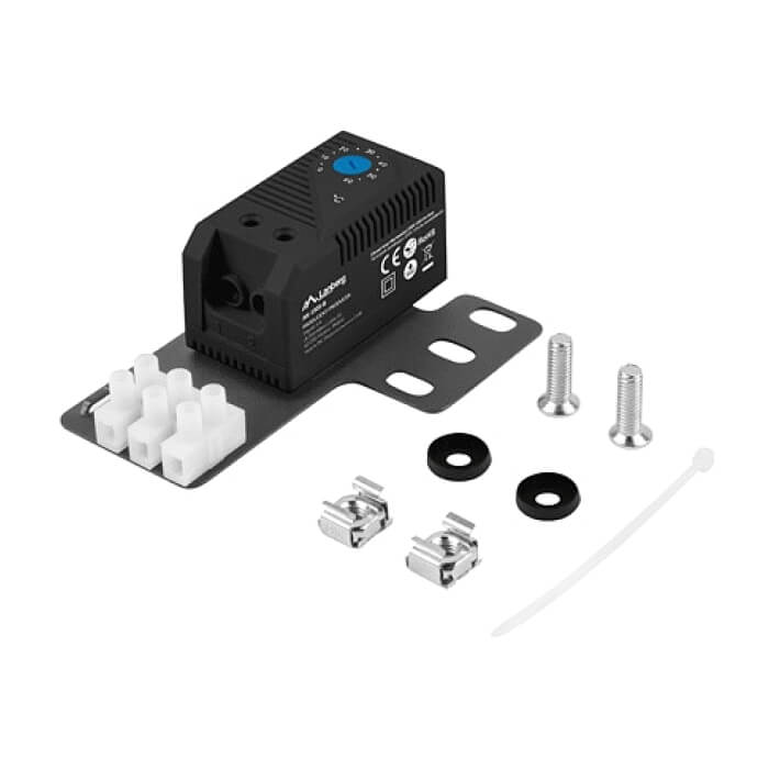 Lanberg closed-loop thermostat 19" 10A with ear terminal block, black (тъмнейл - 4)