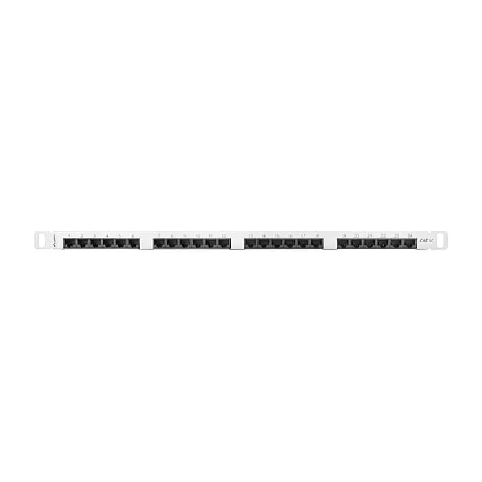 Lanberg patch panel 24 port 0.5U CAT.5E, grey ID 62852 (тъмнейл - 4)