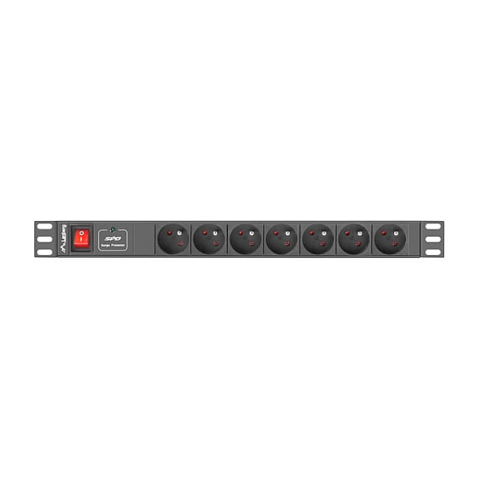 Lanberg power distribution unit (PDU) 19"1U 10A 7 SOCKETS 2M, black на супер цена