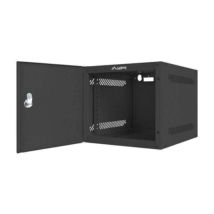 Lanberg rack cabinet 10" wall-mount 6U / 280x310 for self-assembly with metal door (flat pack), black ID 71861 (тъмнейл - 3)