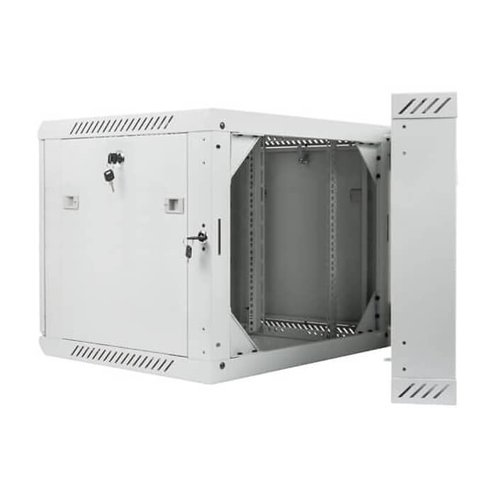 Lanberg rack cabinet 19” double-section wall-mount 9U / 600x600 for self-assembly (flat pack), grey ID 71868 (тъмнейл - 4)