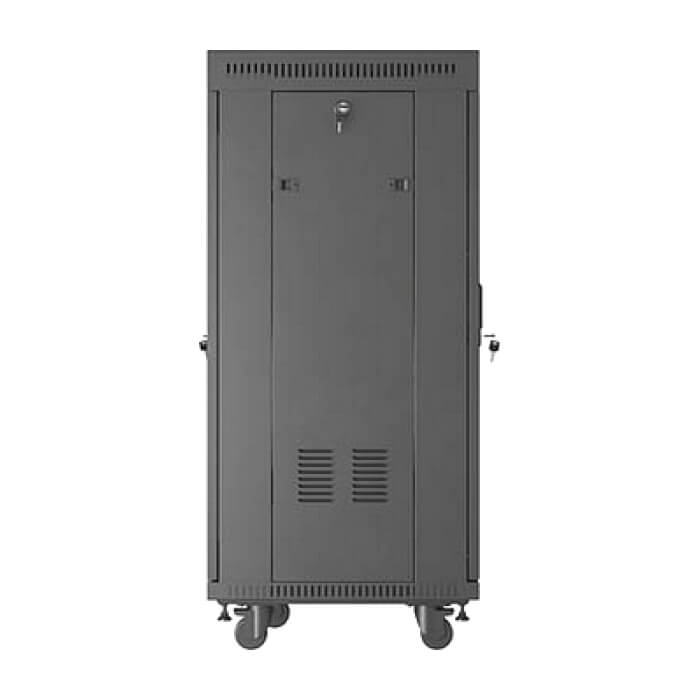 Lanberg Rack Cabinet 19" Free-Standing 24U/600X600 (FlAT Pack) With Glass Door LCD Black V2 ID 98069 (тъмнейл - 3)