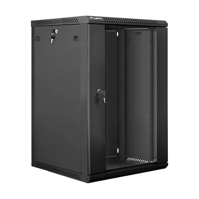 Lanberg rack cabinet 19” wall-mount 18U / 600x600 for self-assembly (flat pack), black ID 71877 (тъмнейл - 2)