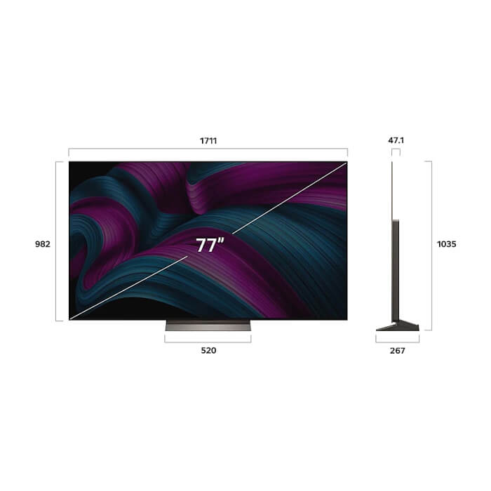 LG OLED77C51LA, 77" UHD OLED evo, 4K (3840 x 2160), DVB-C/T2/S2, Full Cinema Screnn, Alpha 9 AI 4K Gen8, 120Hz Native (VRR 144Hz), ThinQ AI, HDR10, VRR, NVIDIA G-SYNC, AMD Fre ID 97066 (тъмнейл - 4)