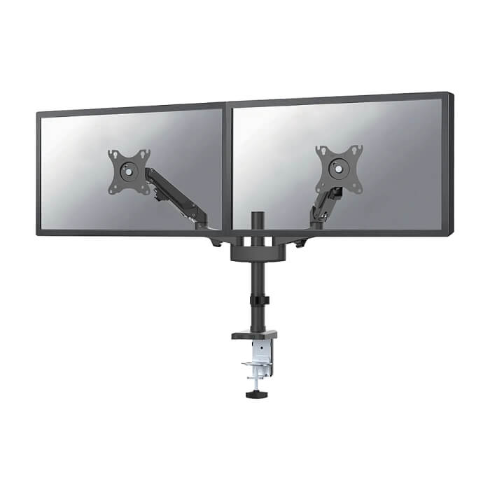 Neomounts by Newstar Desk Pole Mount (clamp/grommet) for 2 Monitor Screens ID 66746 (тъмнейл - 2)