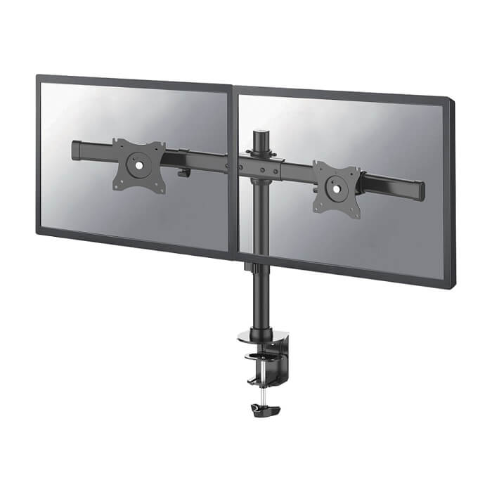 Neomounts by NewStar Flat Screen Desk Mount (clamp/grommet) for 2 Monitor Screens - Crossbar ID 66761 (тъмнейл - 2)