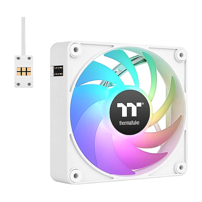 Thermaltake CT140 EX ARGB Sync PC Cooling Fan 3 Pack Magnetic Connect White ID 89344 (тъмнейл - 3)