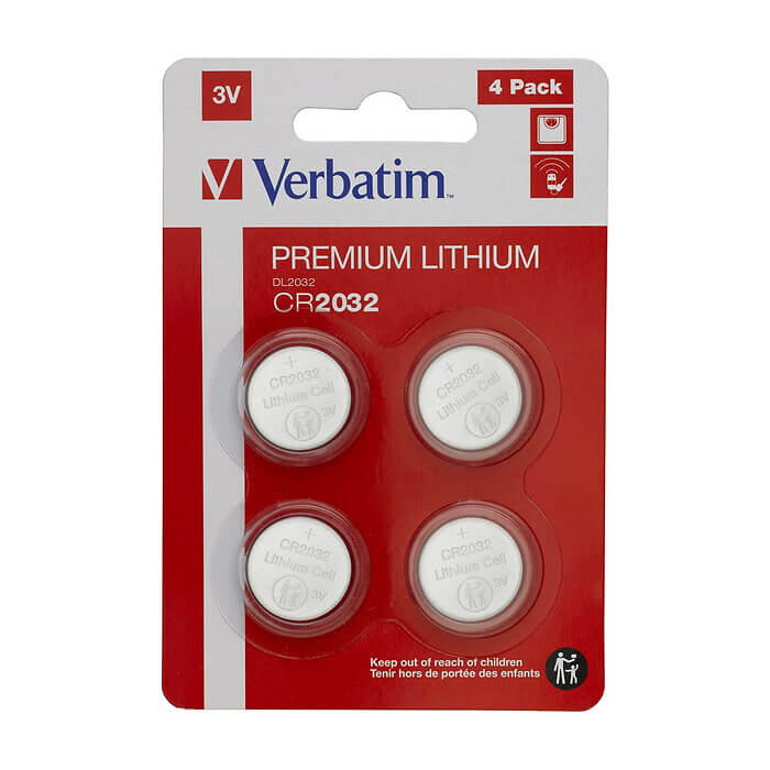 Verbatim LITHIUM BATTERY CR2032 3V 4 PACK на супер цена