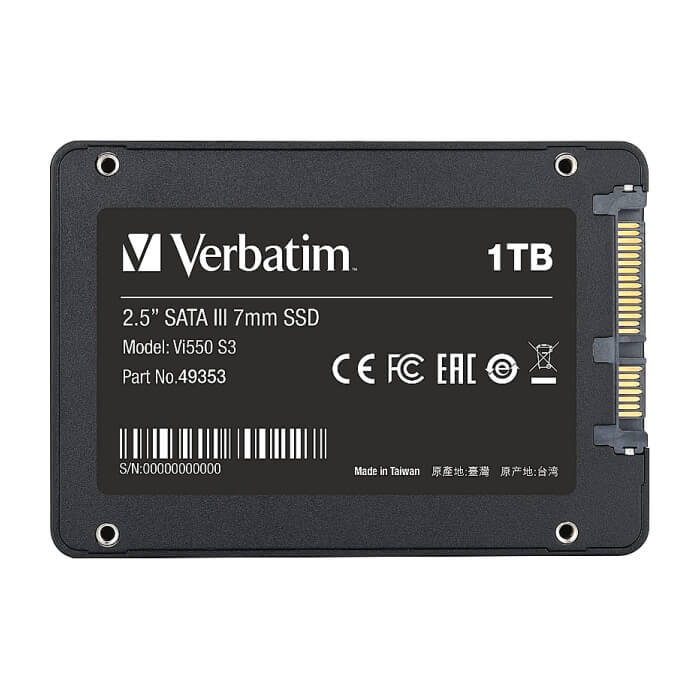 Verbatim Vi550 S3 2.5" SATA III 7mm SSD 1TB ID 96228 (тъмнейл - 3)