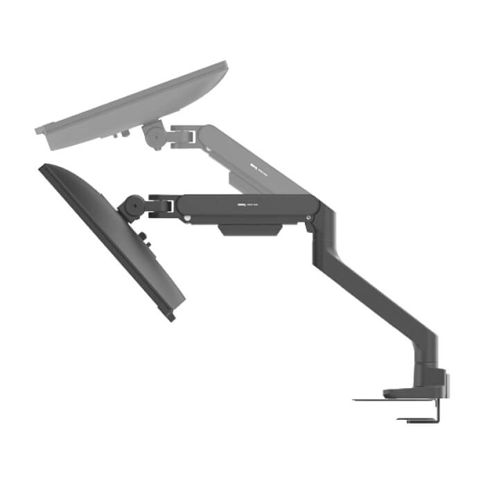 BenQ DUAL MONITOR ARM, BenQ Dual Ergo Arm BDH01, UNIVERSAL DESKTOP DEVICE BDH01 BLACK, Fits screens up to 35 inches, VESA compatibility for 75x75mm and 100x100mm patterns, Weight C ID 95517 (тъмнейл - 3)