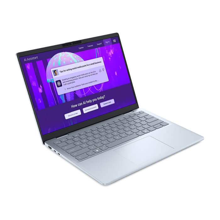 Dell 14 Plus DB14250, Intel Ultra 7 256V (47 TOPS NPU, 8 cores, up to 4.8 GHz), 14" 16:10 2.5K (2560x1600) AG 300nits WVA, 16GB, LPDDR5X, 8533MT/s (onboard), 512GB M.2 SSD PCI ID 96579 (тъмнейл - 2)