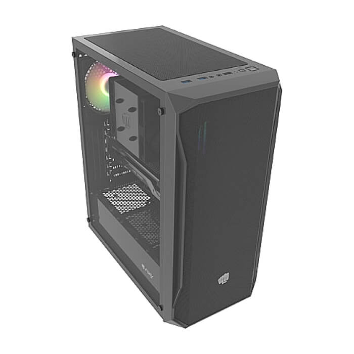 Fury PC Case Shobo SH4 RGB Midi Tower, Window, Black ID 76823 (тъмнейл - 3)