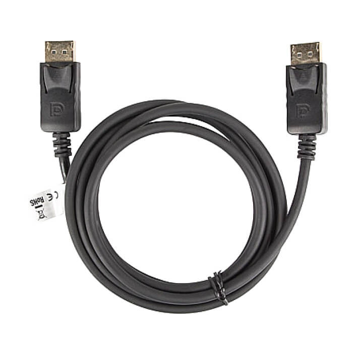 Кабел - Lanberg display port M/M cable 1.8m 4K, black ID 72585 (тъмнейл - 3)