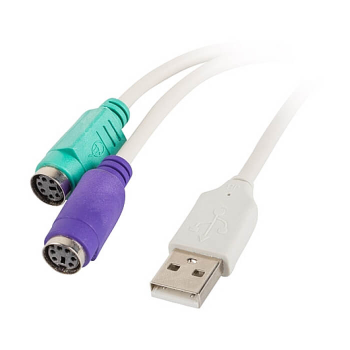 Lanberg adapter USB -> PS/2 x2 whitead-0025-w (тъмнейл - 2)
