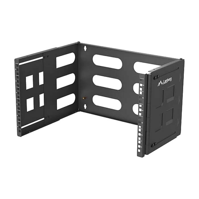Lanberg Folding Bracket, wall-mount 19" 6U 497x400/240, Black (тъмнейл - 4)