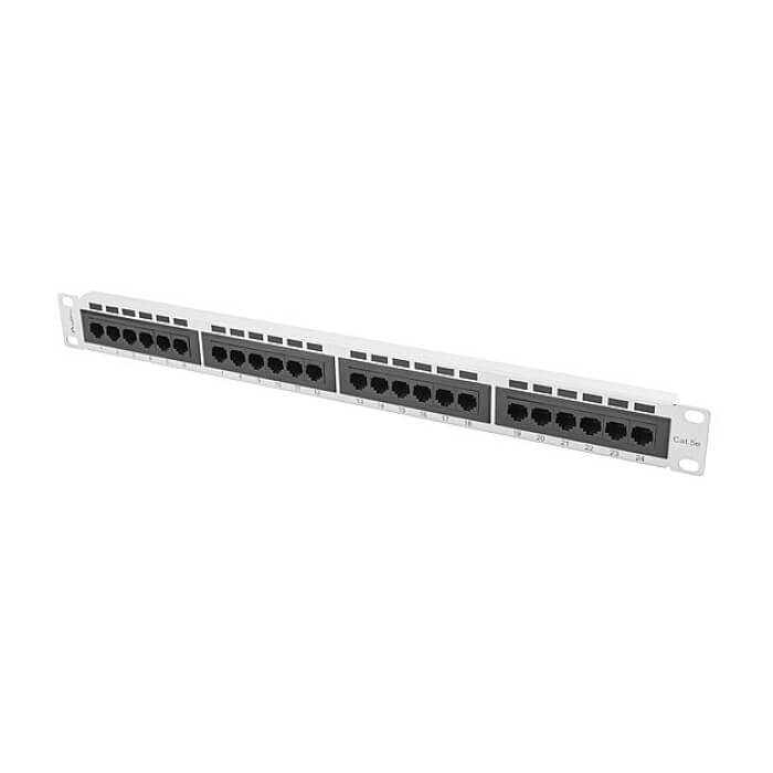 Lanberg patch panel 24 port 1U CAT.5E, grey ID 62850 (тъмнейл - 4)