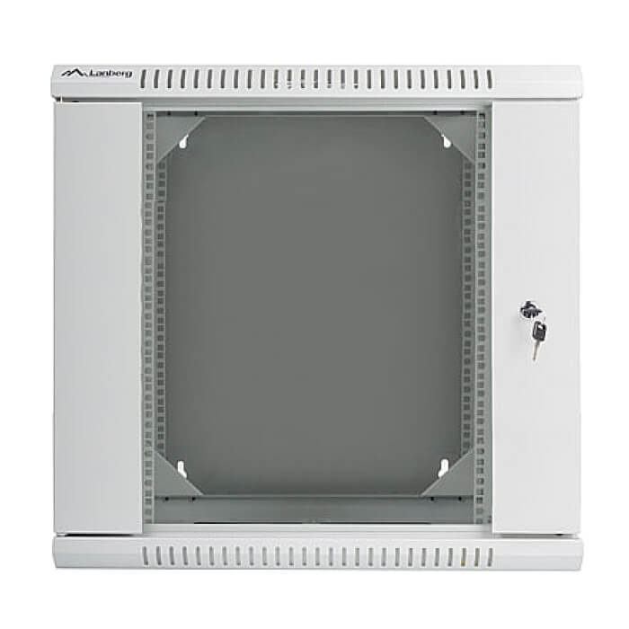 Lanberg rack cabinet 19” double-section wall-mount 12U / 600x600 for self-assembly (flat pack), grey ID 71866