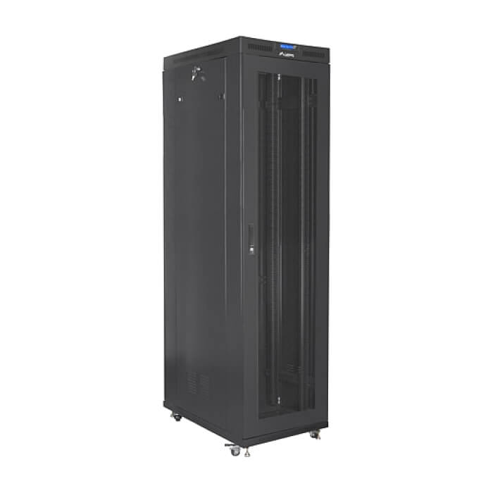 Lanberg rack cabinet 19" free-standing 47U/800x1000 (flat pack) with mesh door lcd black v2 ID 87171 (тъмнейл - 3)