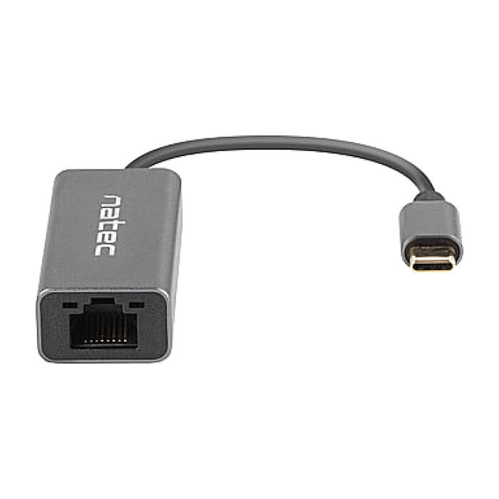 Natec Cricket USB to RJ45 Ethernet Adapter Network Card Cricket USB-C 3.1, 1xRJ45 1GB, Cable (тъмнейл - 3)