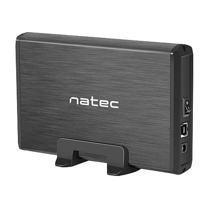 Natec EXTERNAL HDD/SSD ENCLOSURE RHINO SATA 3.5" USB 3.0 ALUMINUM Black ID 73747 (тъмнейл - 3)