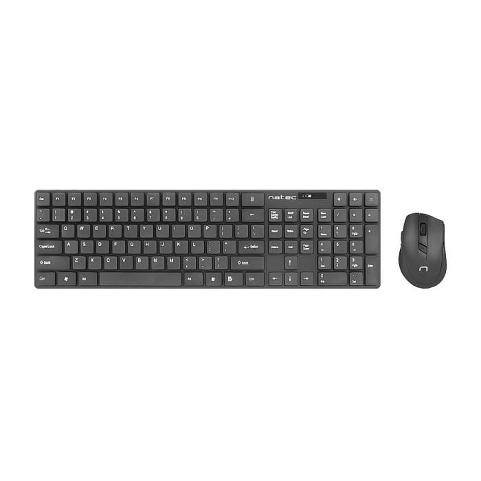 Natec Set 2 in 1 Keyboard + Mouse Wireless US Layout на супер цена