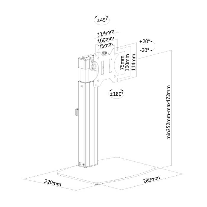 Neomounts by NewStar Flat Screen Desk Mount (stand) ID 66797 (тъмнейл - 3)