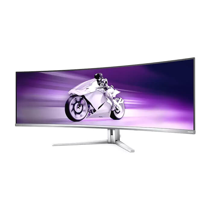 Philips 49M2C8900, 48.8" Curved 1800R QD-OLED, 5120x1440@240Hz, 0.03 GtG, Brightness 1000, 1000000:1, DCR 80M:1, Adaptive Sync, FlickerFree, Low Blue Mode, 7.5Wx4+DTS, Tilt, Height Adjust, Swivel, 2xHDMI, DP, USB hub ID 64894 (тъмнейл - 3)